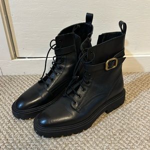 Zara black combat boots